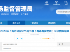 2023年上海市市場監督管理局發布房間空氣調節器專項抽查結果